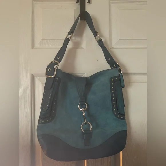 Coach Y2K Suede & Leather Hobo - Picture 2 of 10